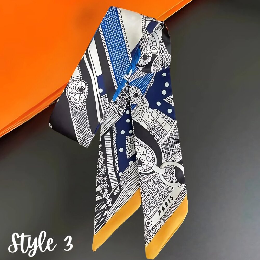 Skinny Scarf - Bag Charm, Bow, Neck Tie - Scarves Collection - Picture 7 of 17
